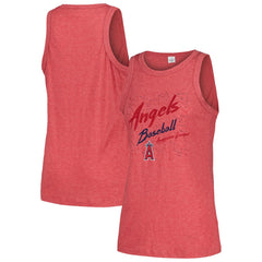 Los Angeles Angels Soft as a Grape Women's Gauze High Neck Tank Top - MLB Tanks