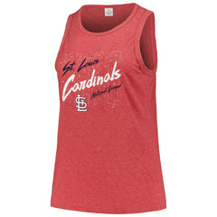 St. Louis Cardinals Soft as a Grape Women's Plus Size Curvy High Neck Tri-Blend Tank Top - MLB Tanks