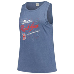 Boston Red Sox Soft as a Grape Women's Plus Size Curvy High Neck Tri-Blend Tank Top - MLB Tanks