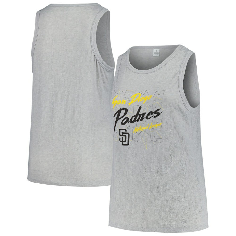 San Diego Padres Soft as a Grape Women's Plus Size Curvy High Neck Tri-Blend Tank Top - MLB Tanks