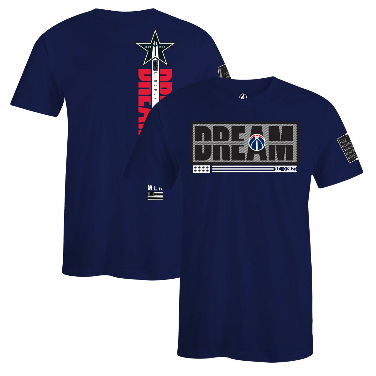 Washington Wizards FISLL x Black History Collection Unisex T-Shirt - Navy shop | NBA