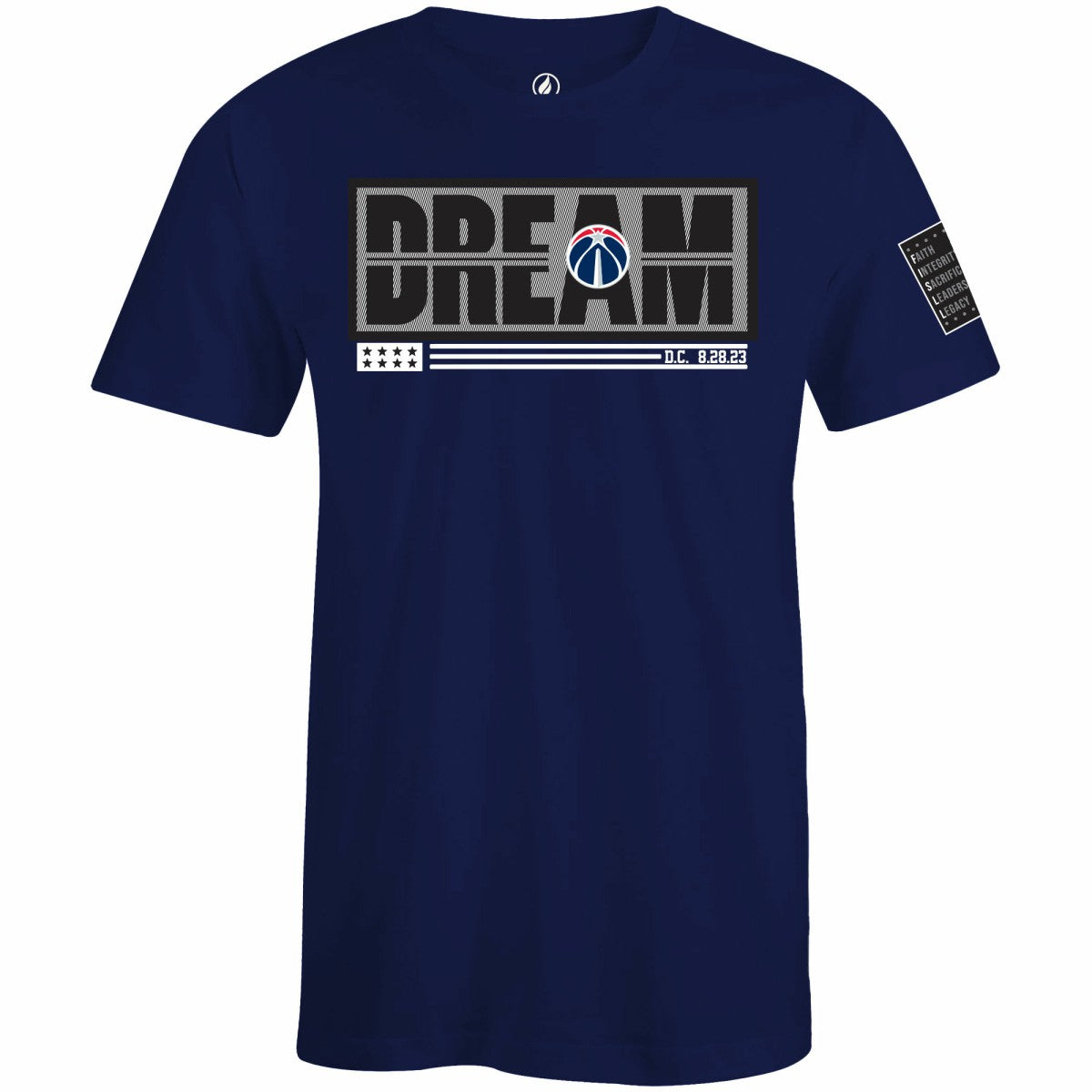 Washington Wizards FISLL x Black History Collection Unisex T-Shirt - Navy shop | NBA