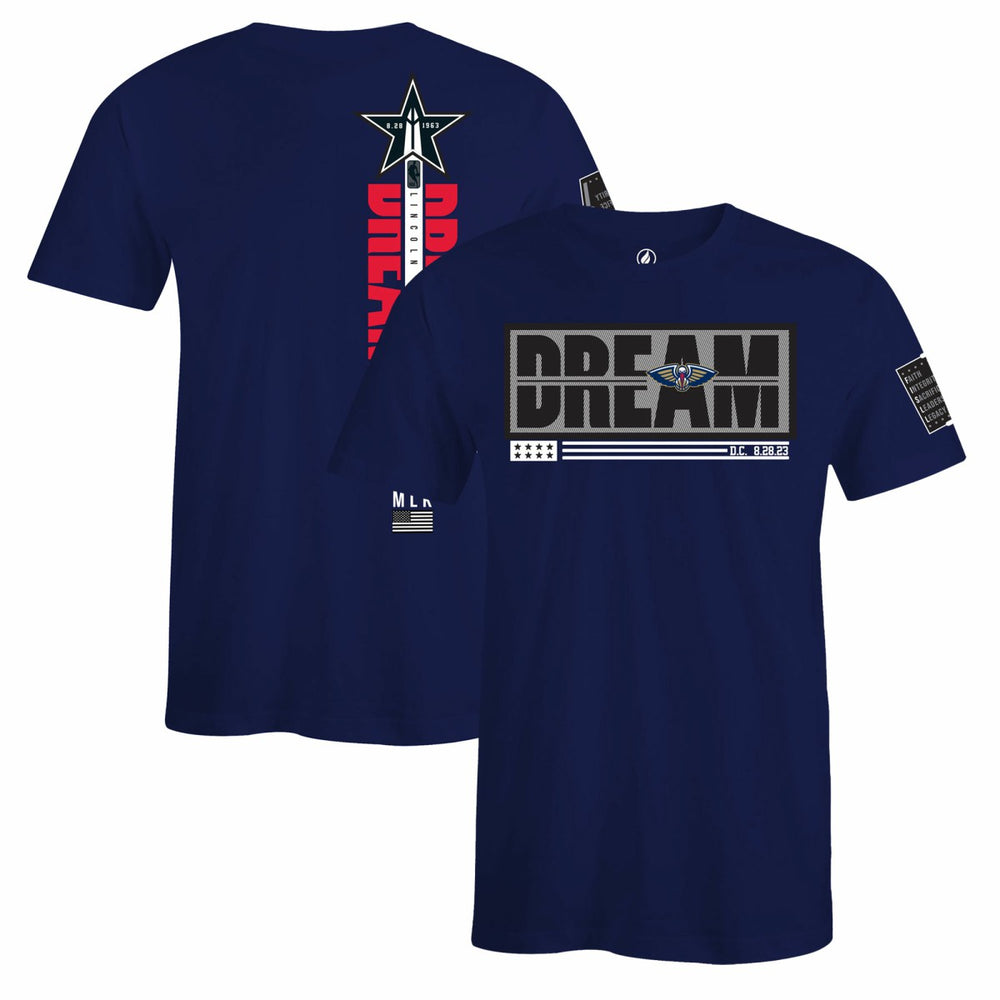 New Orleans Pelicans FISLL x Black History Collection Unisex T-Shirt - Navy shop | NBA