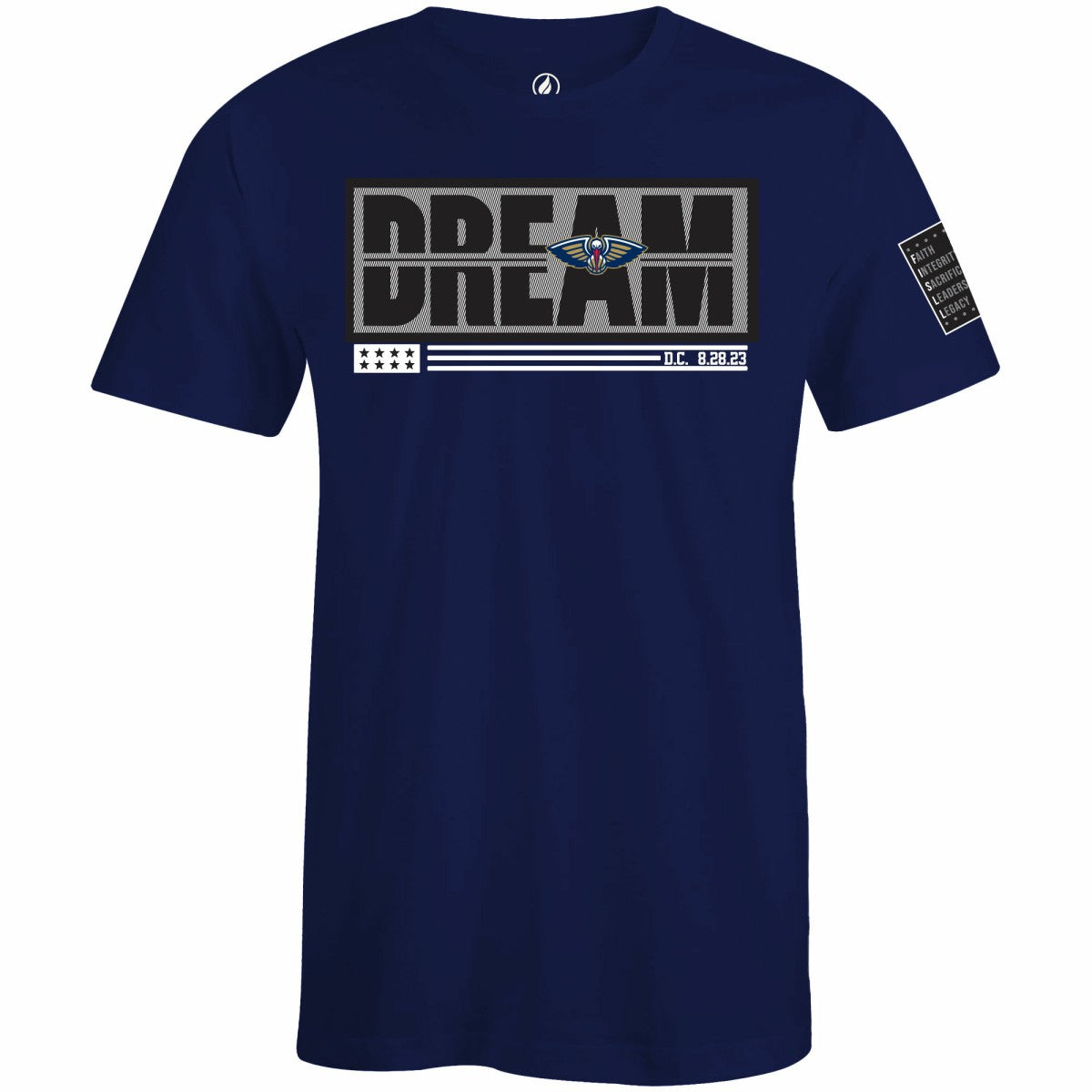 New Orleans Pelicans FISLL x Black History Collection Unisex T-Shirt - Navy shop | NBA