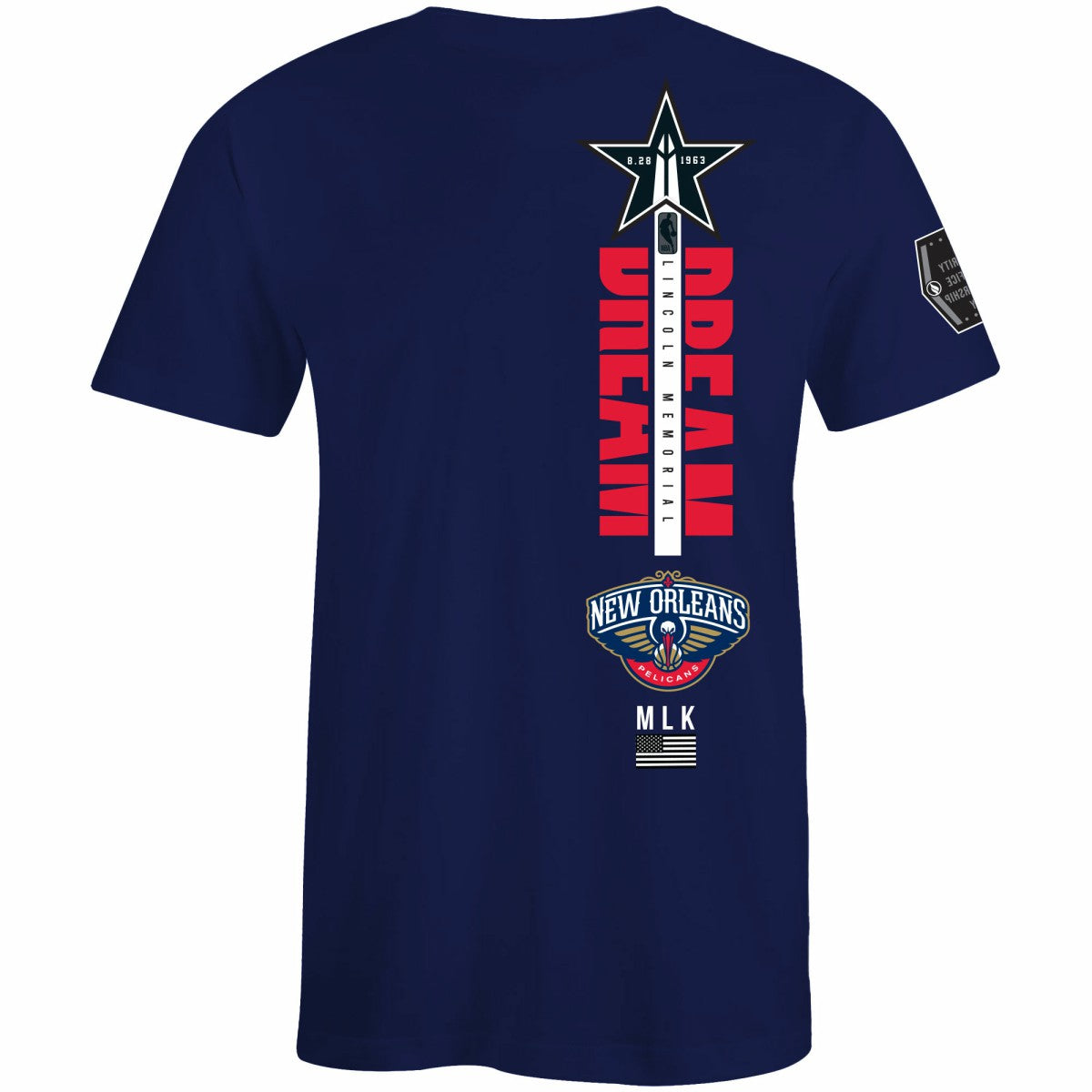 New Orleans Pelicans FISLL x Black History Collection Unisex T-Shirt - Navy shop | NBA