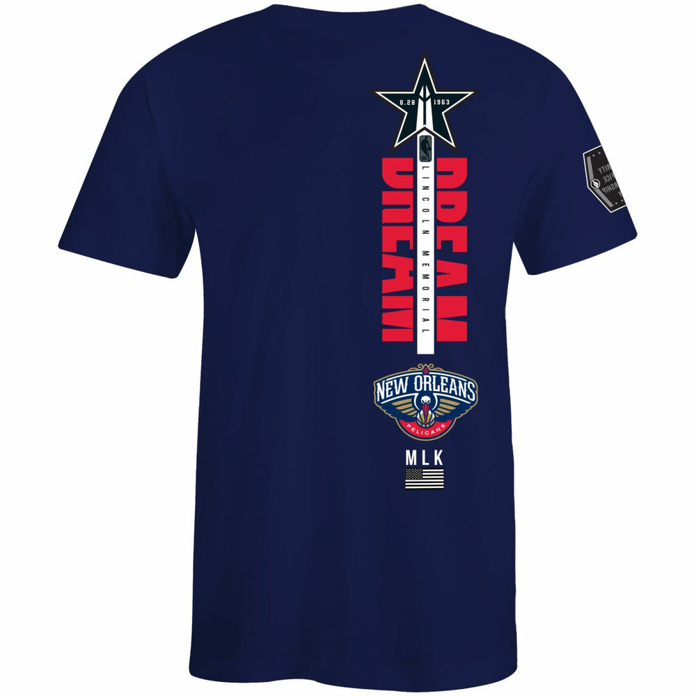 New Orleans Pelicans FISLL x Black History Collection Unisex T-Shirt - Navy shop | NBA