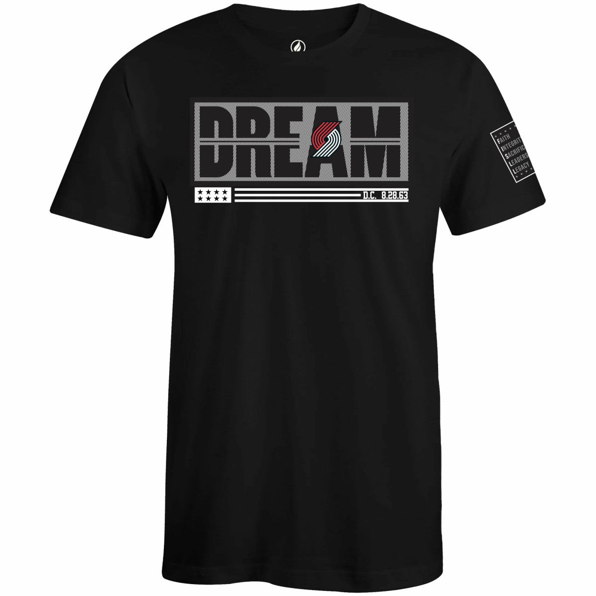 Portland Trail Blazers FISLL x Black History Collection Unisex T-Shirt - Black online | NBA