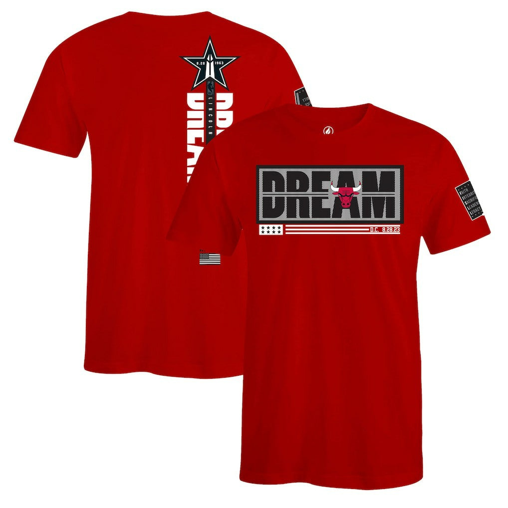Chicago Bulls FISLL x Black History Collection Unisex T-Shirt - Red outlet | NBA