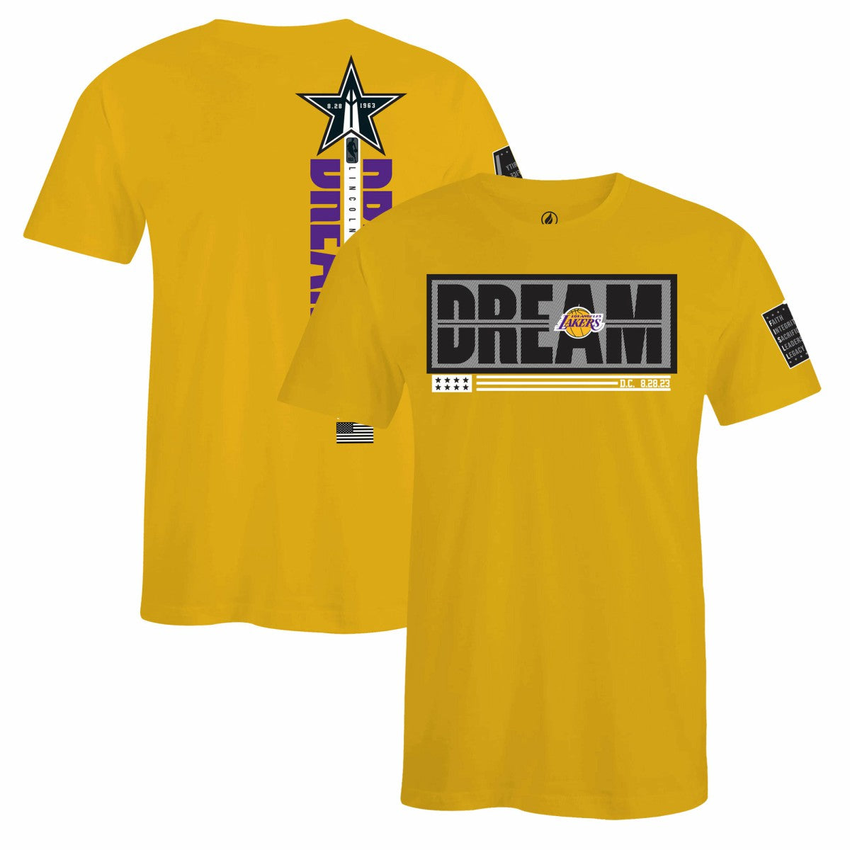 Los Angeles Lakers FISLL x Black History Collection Unisex T-Shirt - Gold discount | NBA
