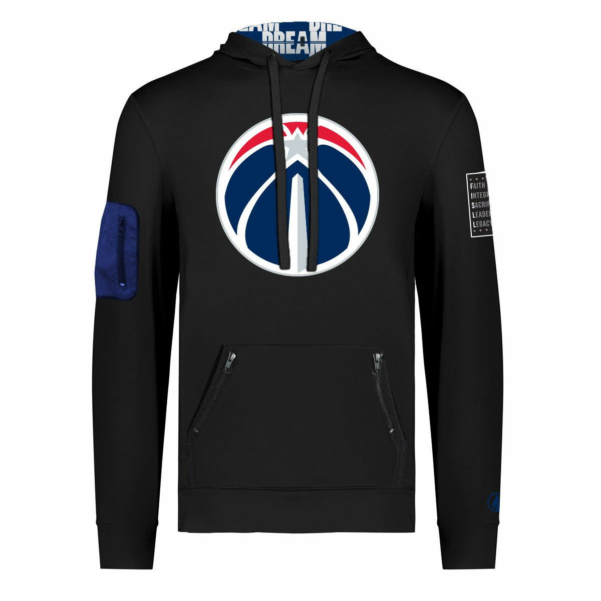Washington Wizards FISLL x Black History Collection Unisex Pullover Hoodie - Black for sale | NBA