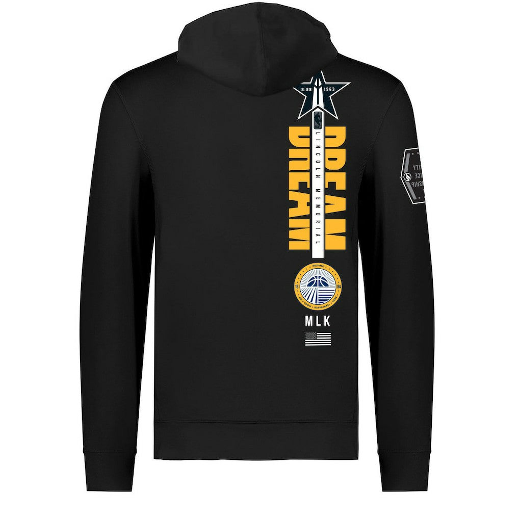 Indiana Pacers FISLL x Black History Collection Unisex Pullover Hoodie - Black for sale | NBA