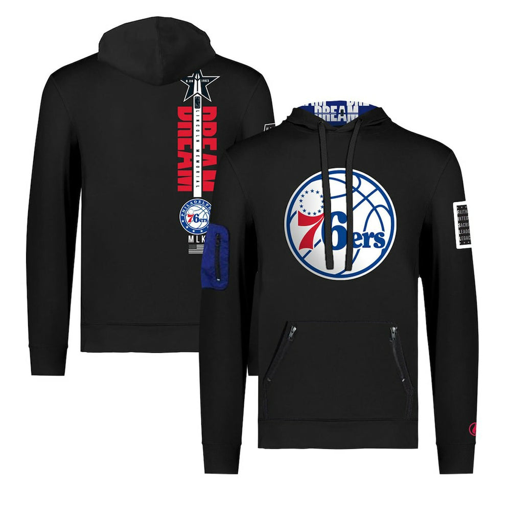 Philadelphia 76ers FISLL x Black History Collection Unisex Pullover Hoodie - Black outlet | NBA