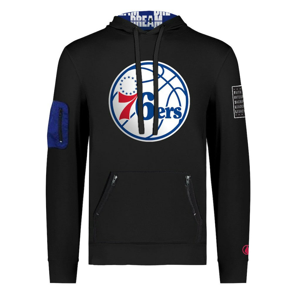 Philadelphia 76ers FISLL x Black History Collection Unisex Pullover Hoodie - Black outlet | NBA