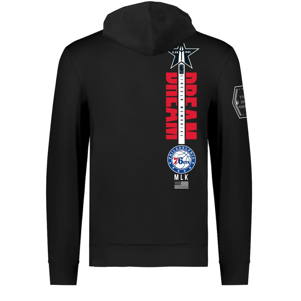 Philadelphia 76ers FISLL x Black History Collection Unisex Pullover Hoodie - Black outlet | NBA