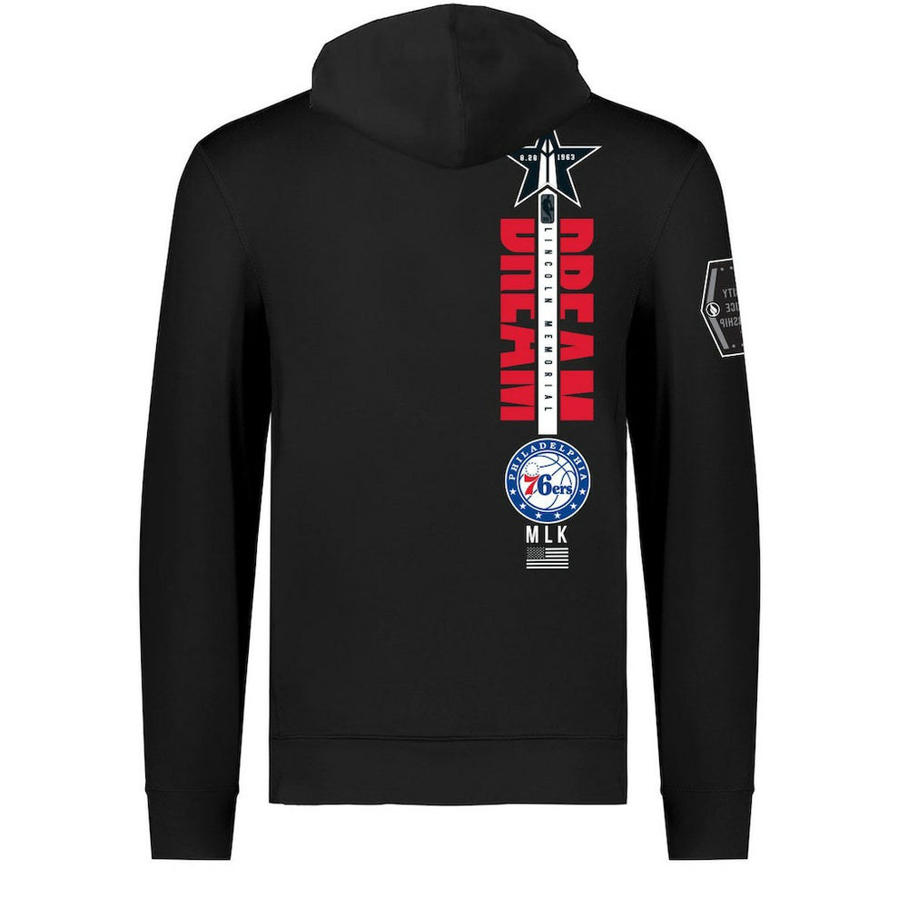 Philadelphia 76ers FISLL x Black History Collection Unisex Pullover Hoodie - Black outlet | NBA
