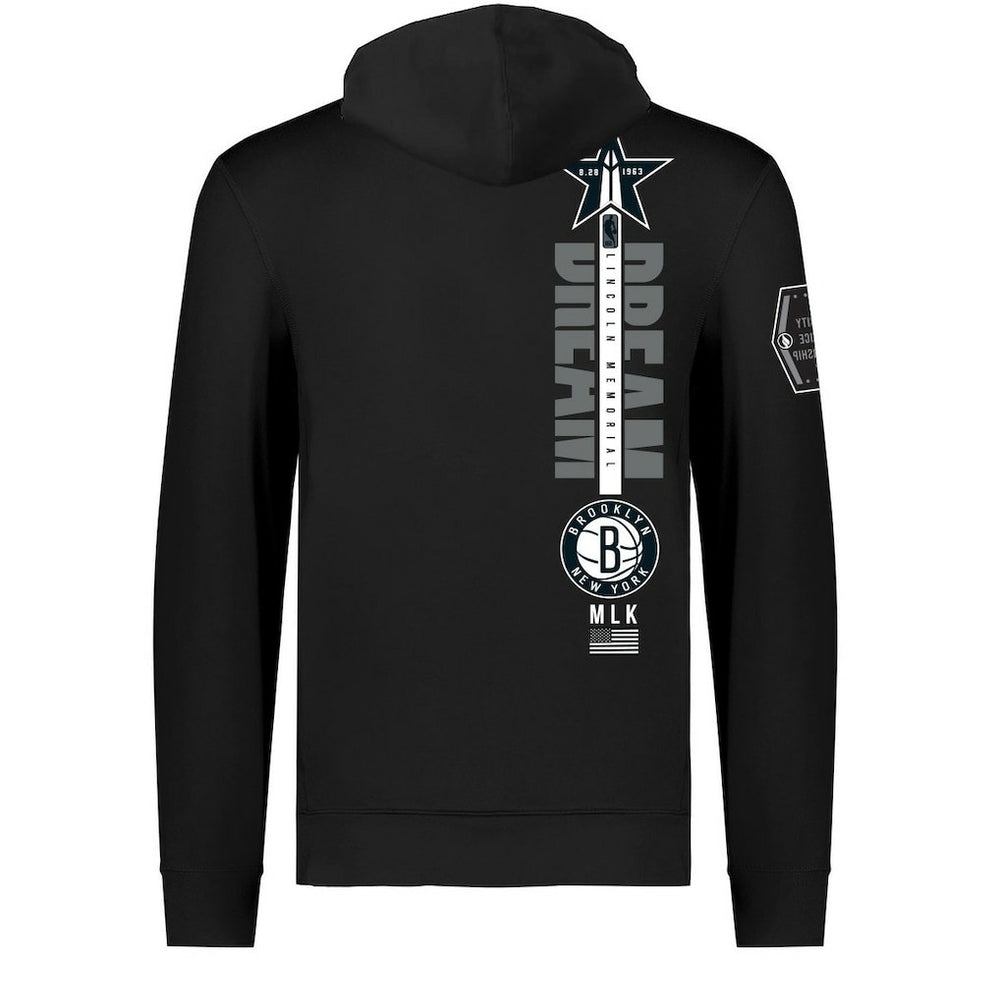 Brooklyn Nets FISLL x Black History Collection Unisex Pullover Hoodie - Black outlet | NBA