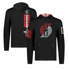 Portland Trail Blazers FISLL x Black History Collection Unisex Pullover Hoodie - Black discount | NBA