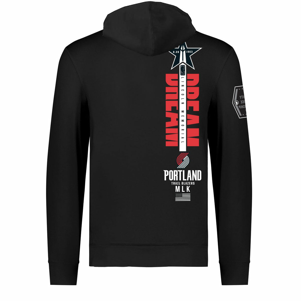 Portland Trail Blazers FISLL x Black History Collection Unisex Pullover Hoodie - Black discount | NBA