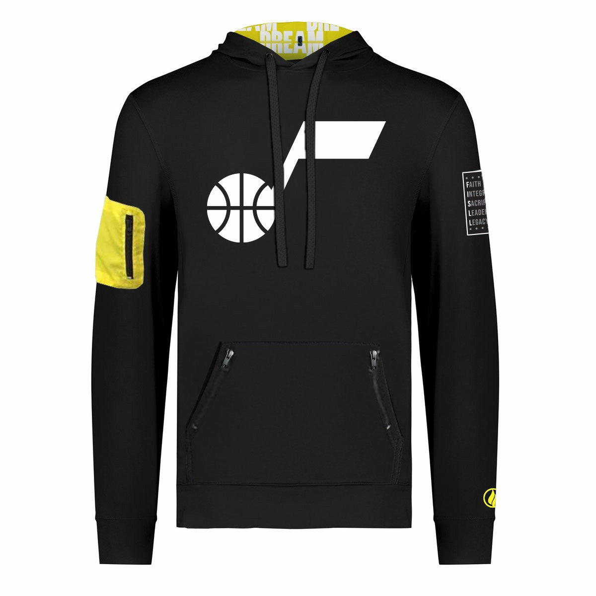 Utah Jazz FISLL x Black History Collection Unisex Pullover Hoodie - Black for sale | NBA