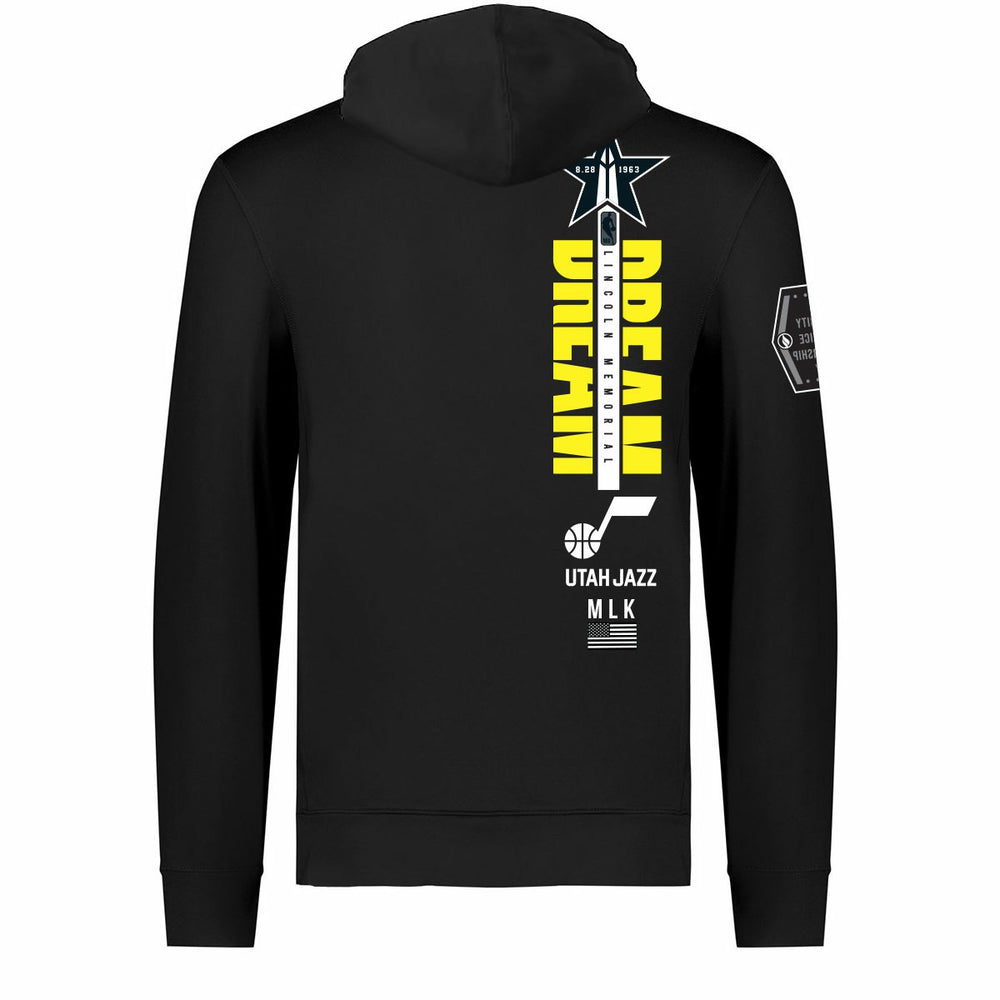 Utah Jazz FISLL x Black History Collection Unisex Pullover Hoodie - Black for sale | NBA