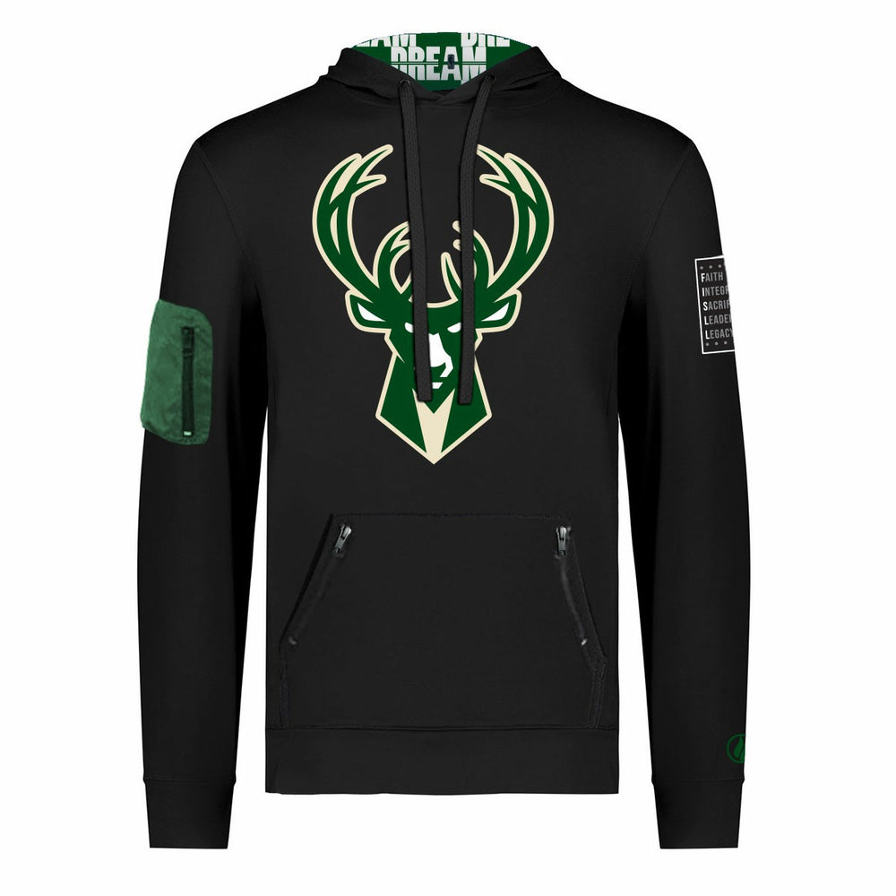 Milwaukee Bucks FISLL x Black History Collection Unisex Pullover Hoodie - Black outlet | NBA