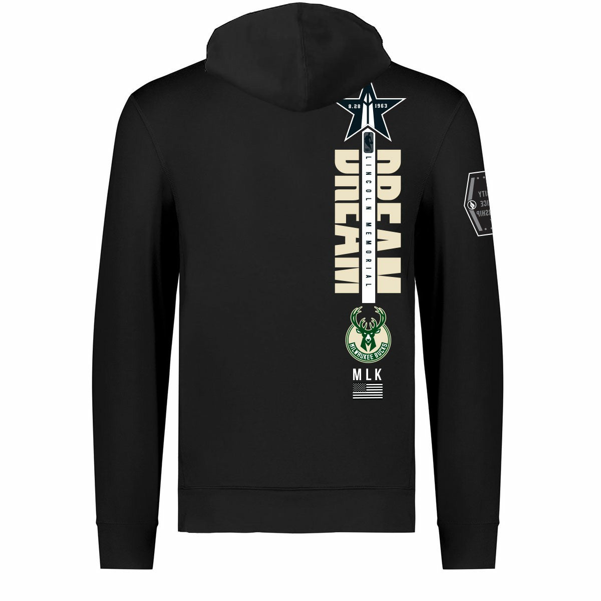 Milwaukee Bucks FISLL x Black History Collection Unisex Pullover Hoodie - Black outlet | NBA