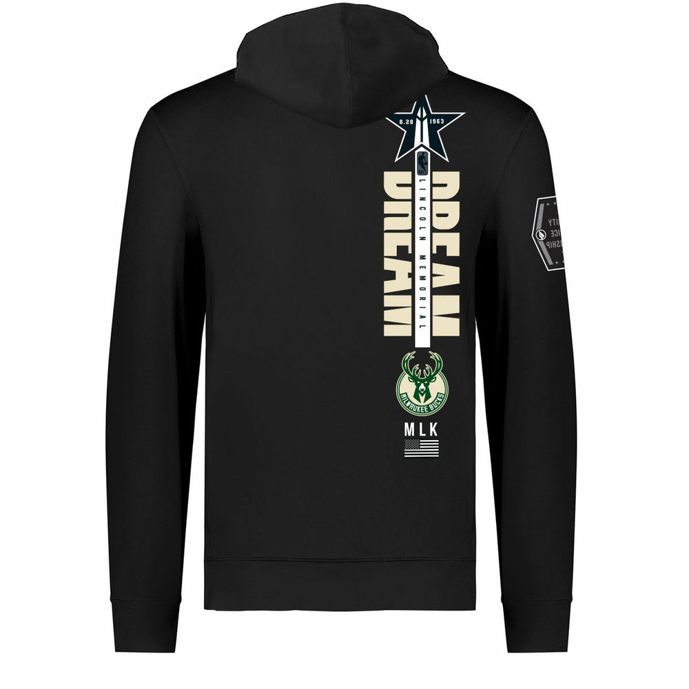 Milwaukee Bucks FISLL x Black History Collection Unisex Pullover Hoodie - Black outlet | NBA