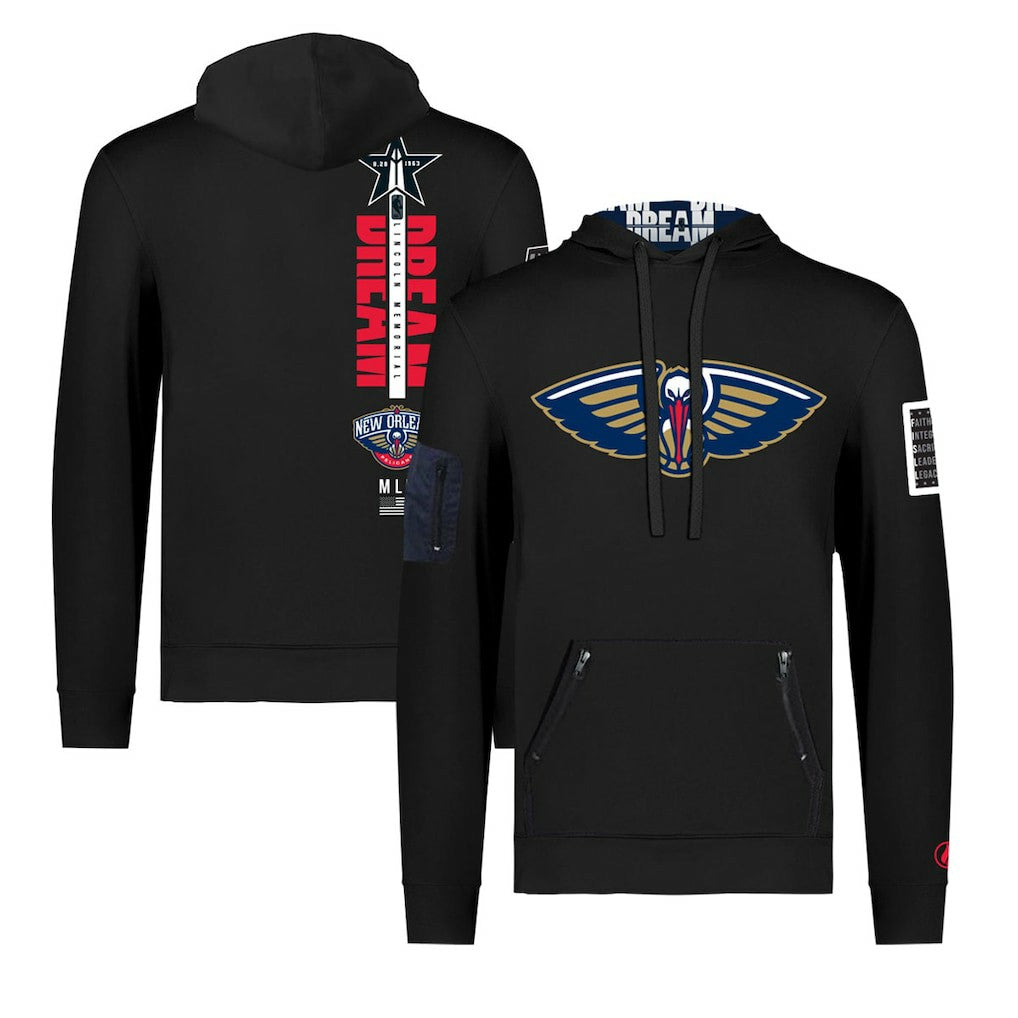New Orleans Pelicans FISLL x Black History Collection Unisex Pullover Hoodie - Black for sale | NBA