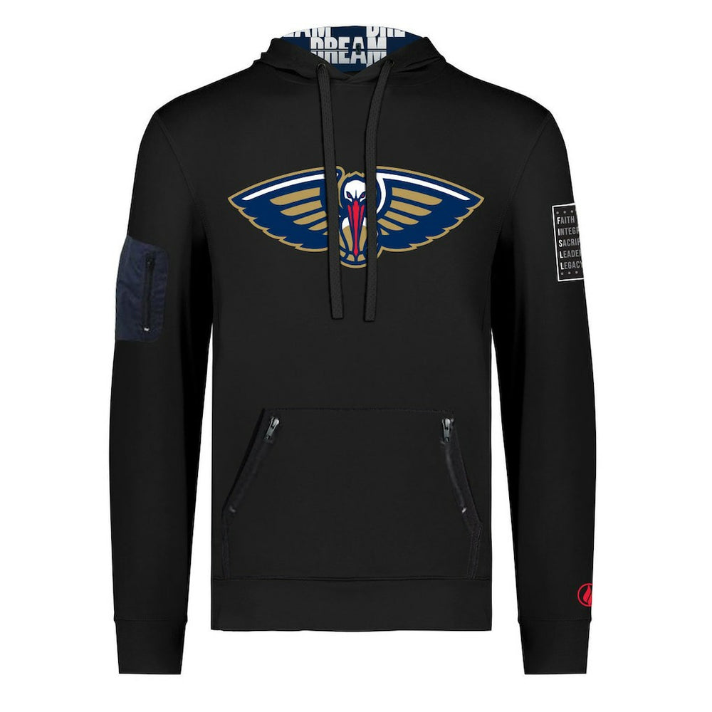 New Orleans Pelicans FISLL x Black History Collection Unisex Pullover Hoodie - Black for sale | NBA