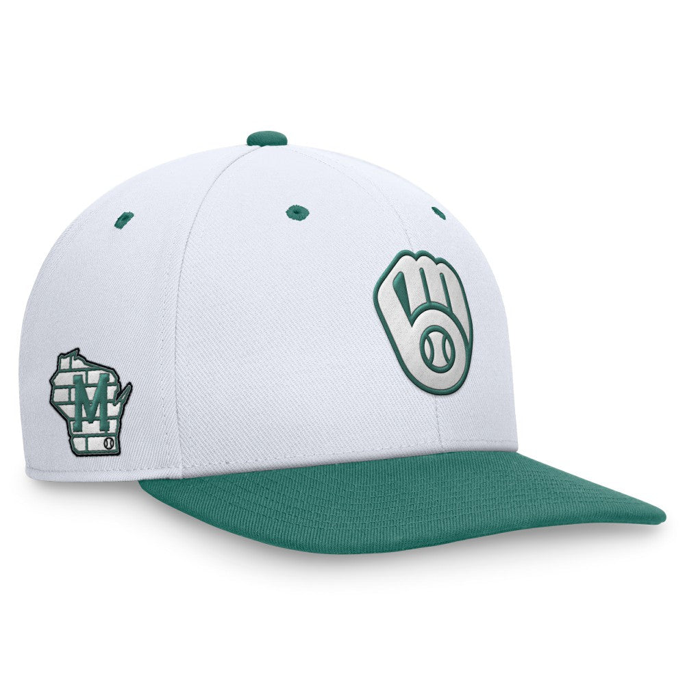 Milwaukee Brewers Nike Bicoastal Two-Tone Pro Performance Snapback Hat - MLB Hats