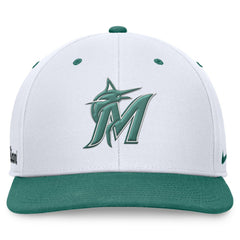 Miami Marlins Nike Bicoastal Two-Tone Pro Performance Snapback Hat - MLB Hats