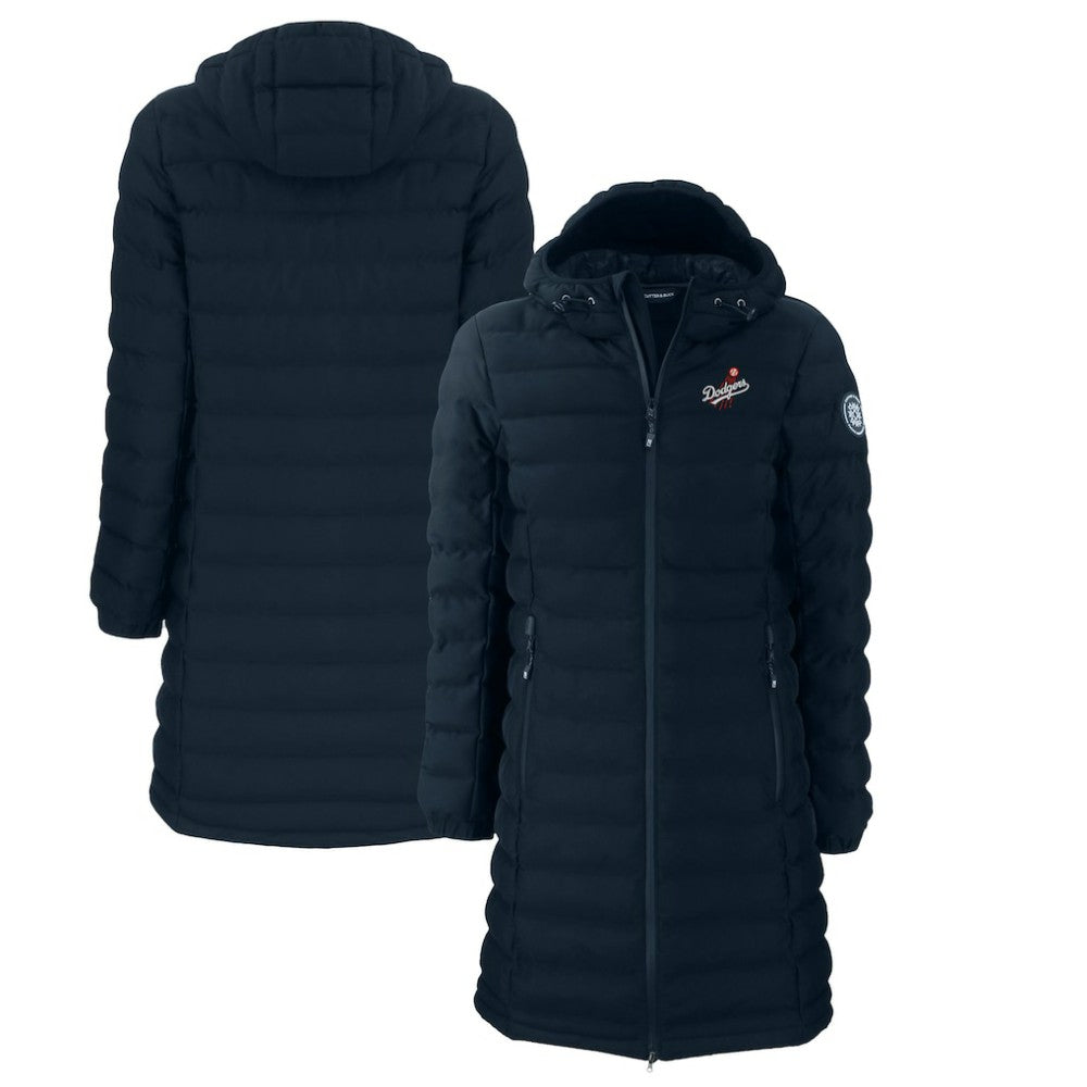 Los Angeles Dodgers Cutter & Buck Women's Cooperstown Collection Mission Ridge Repreve Eco Insulated Long Full-Zip Puffer Jacket - MLB Jackets