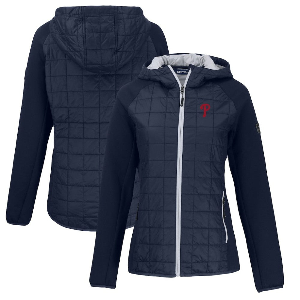 Philadelphia Phillies Cutter & Buck Women's Rainier Primaloft Eco Full-Zip Hybrid Jacket - MLB Jackets