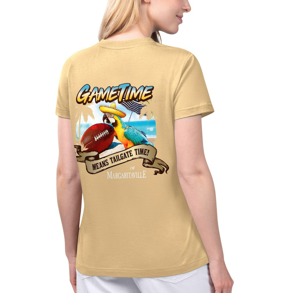 New Orleans Saints Margaritaville Women's Game Time V-Neck T-Shirt | NFL New
