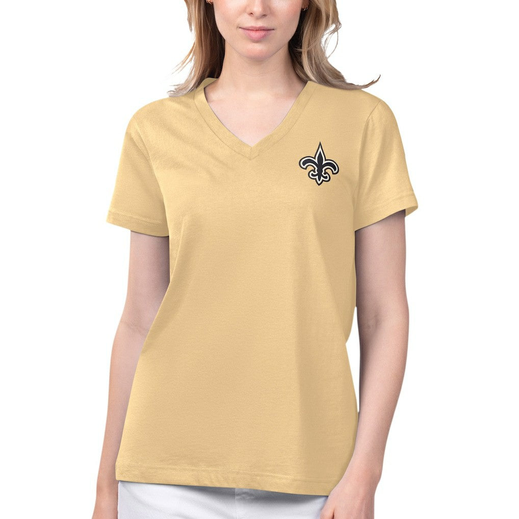 New Orleans Saints Margaritaville Women's Game Time V-Neck T-Shirt | NFL New