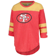 San Francisco 49ers Starter Women's Fullback Tri-Blend 3/4-Sleeve T-Shirt | NFL Sale
