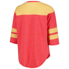 San Francisco 49ers Starter Women's Fullback Tri-Blend 3/4-Sleeve T-Shirt | NFL Sale