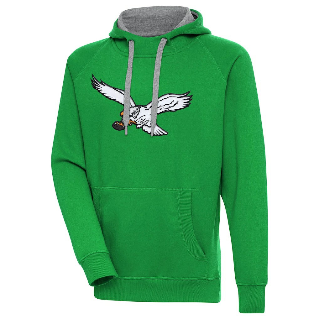 Philadelphia Eagles Antigua Throwback Logo Victory Pullover Hoodie | NFL Hot