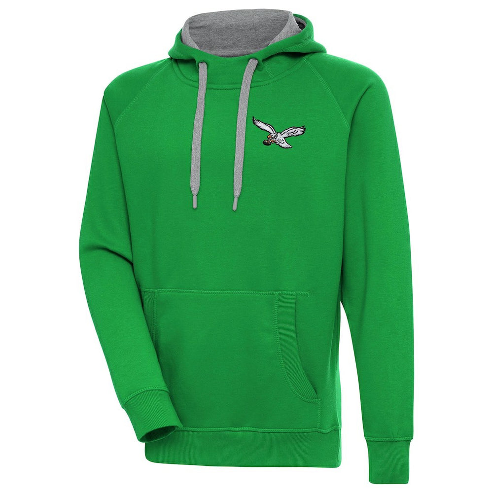 Philadelphia Eagles Antigua Throwback Logo Victory Pullover Hoodie | NFL Discount