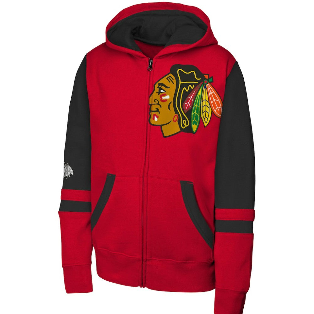 Chicago Blackhawks Youth Face Off Full-Zip Hoodie -  NHL Hoodies