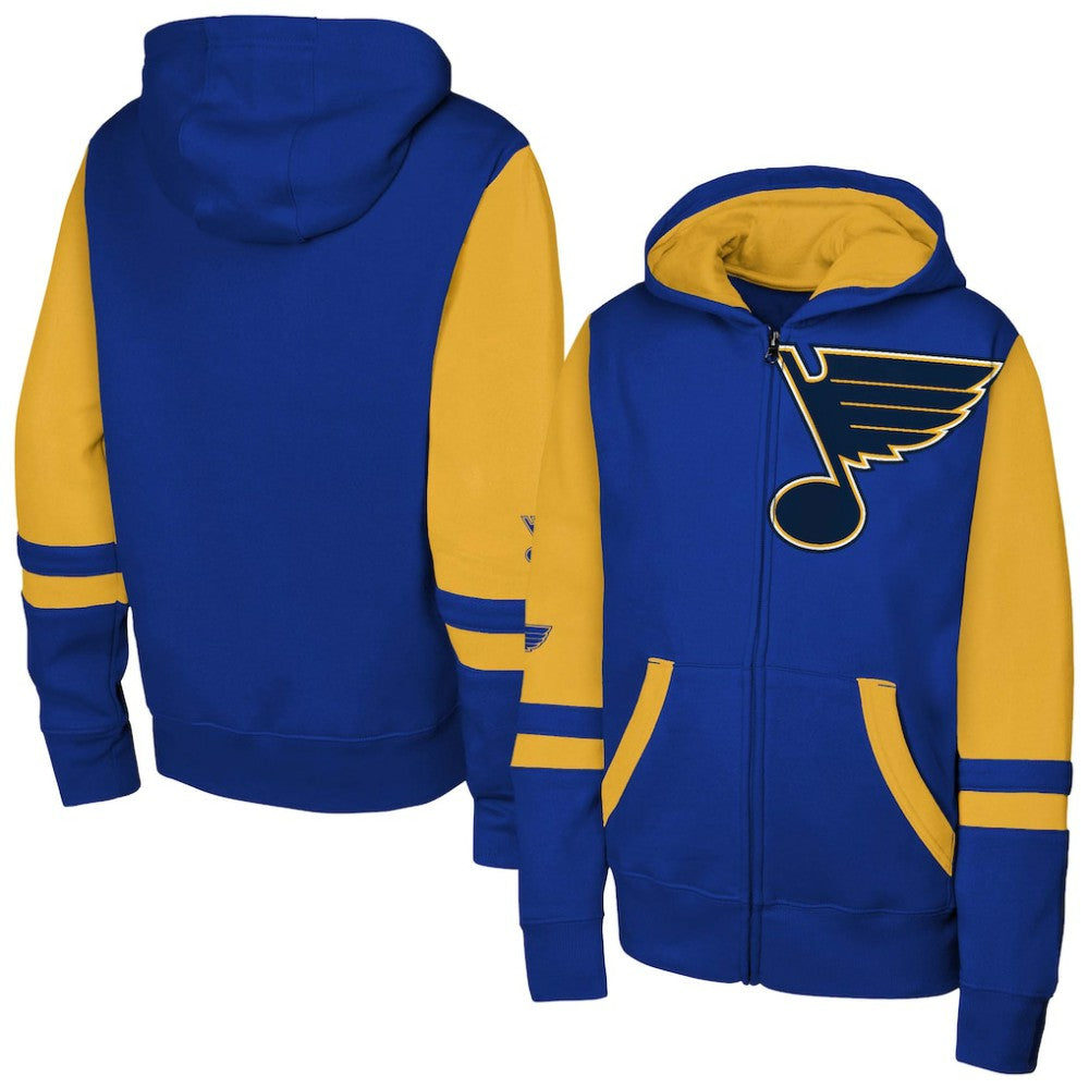 St. Louis Blues Youth Face Off Full-Zip Hoodie -  NHL Hoodies
