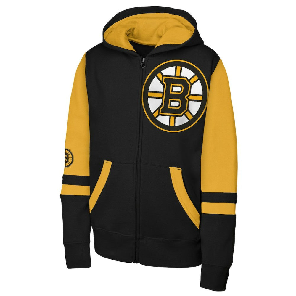 Boston Bruins Youth Face Off Full-Zip Hoodie -  NHL Hoodies