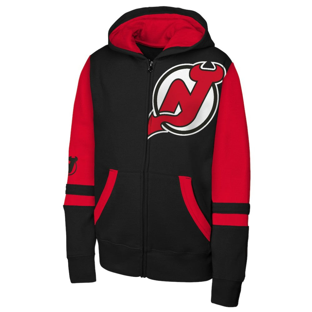 New Jersey Devils Youth Face Off Full-Zip Hoodie -  NHL Jerseys