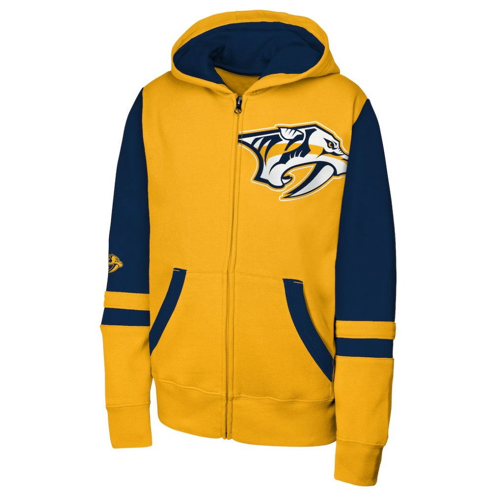 Nashville Predators Youth Face Off Full-Zip Hoodie -  NHL Hoodies