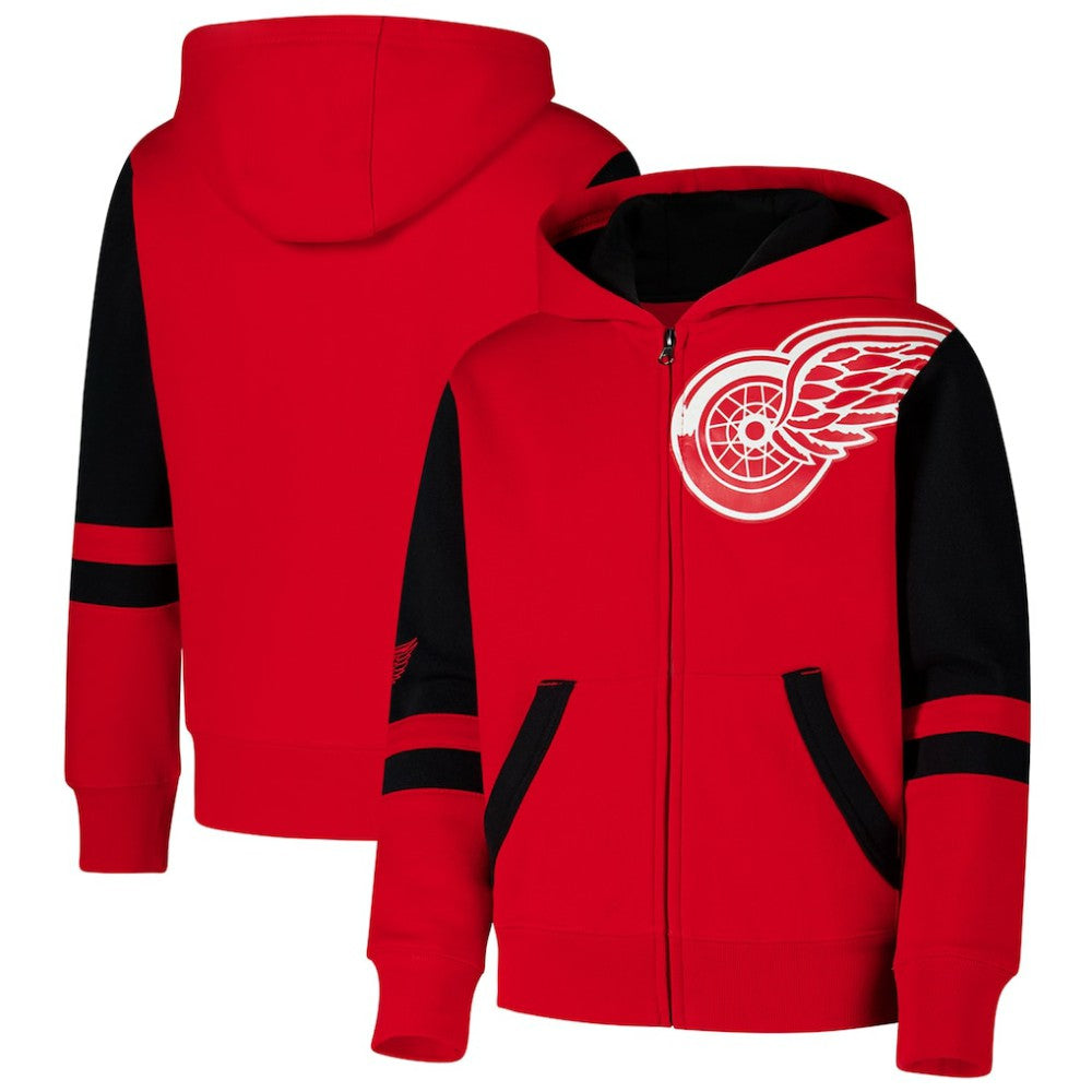 Detroit Red Wings Youth Face Off Full-Zip Hoodie -  NHL Hoodies