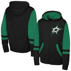 Dallas Stars Youth Face Off Full-Zip Hoodie -  NHL Hoodies