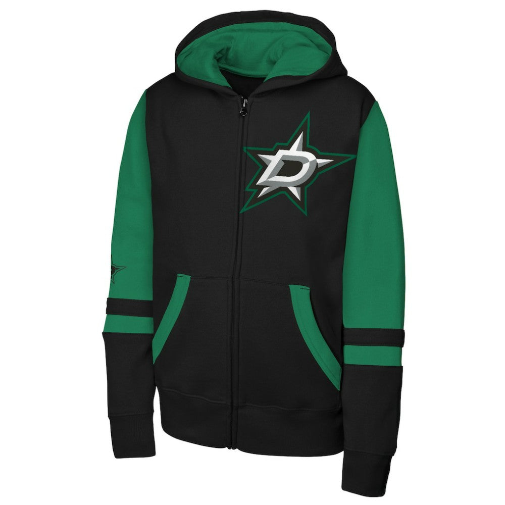 Dallas Stars Youth Face Off Full-Zip Hoodie -  NHL Hoodies