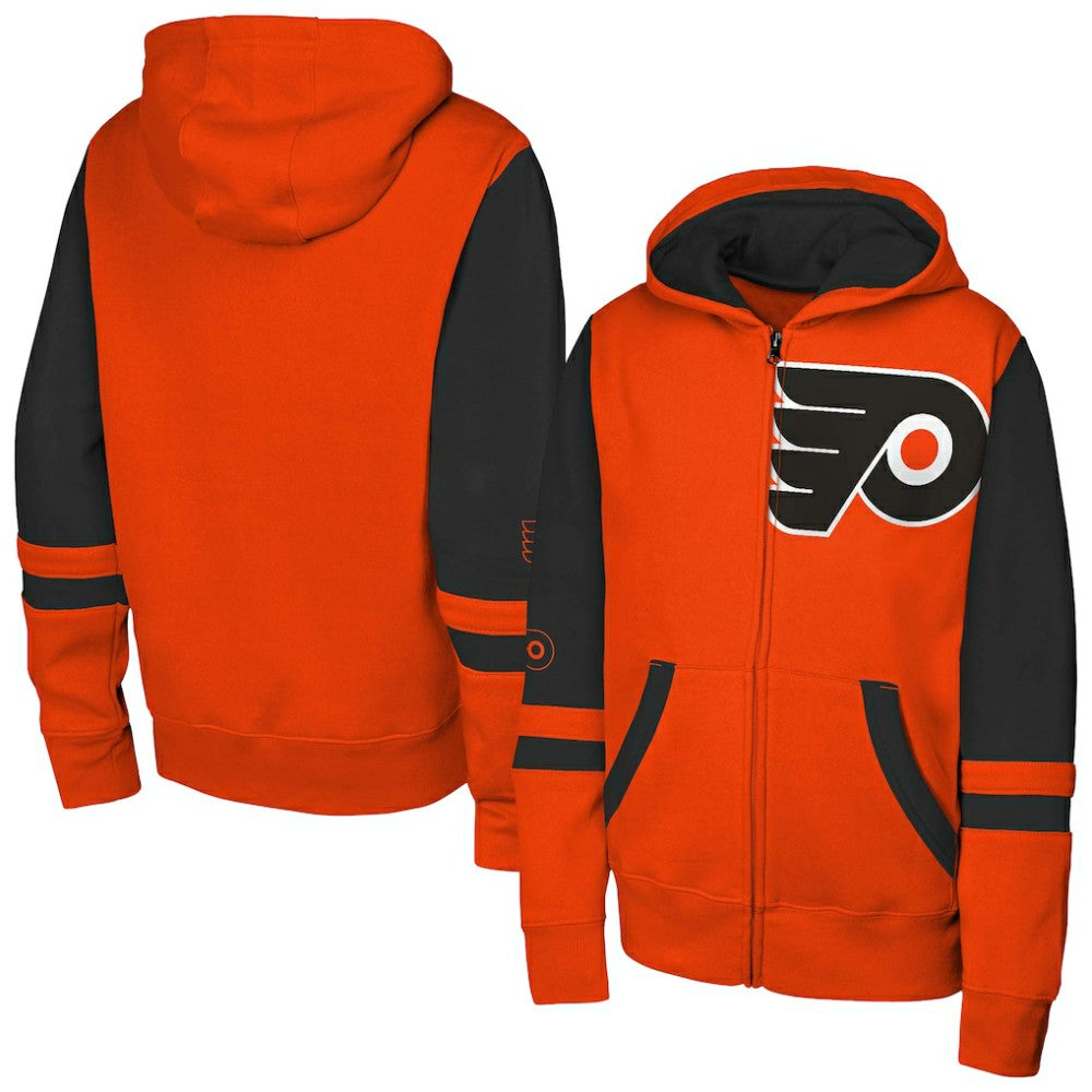 Philadelphia Flyers Youth Face Off Full-Zip Hoodie -  NHL Hoodies