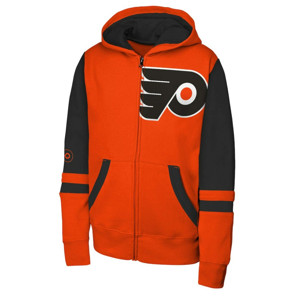 Philadelphia Flyers Youth Face Off Full-Zip Hoodie -  NHL Hoodies