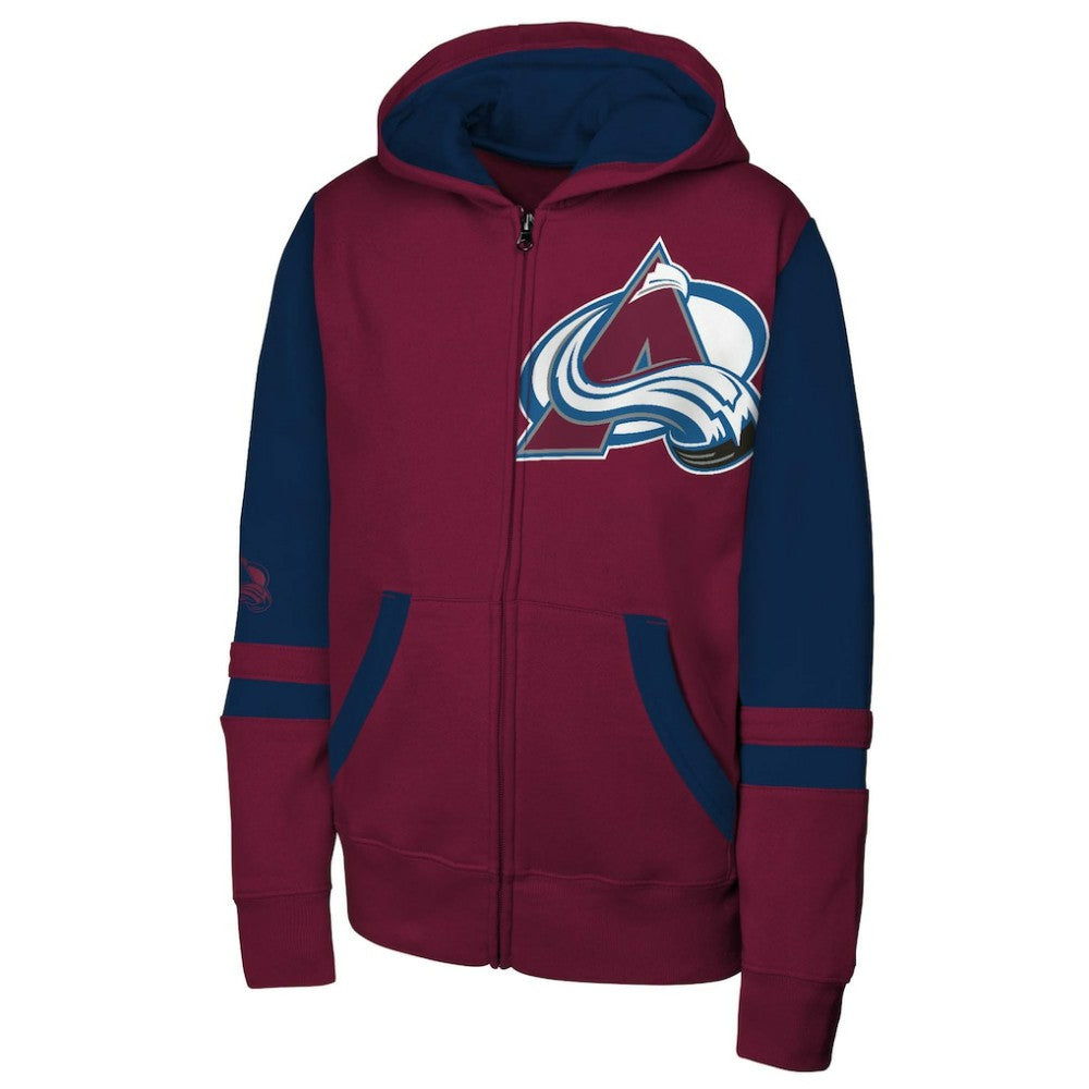 Colorado Avalanche Youth Face Off Full-Zip Hoodie -  NHL Hoodies